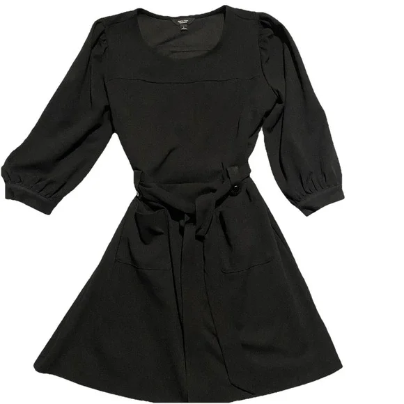 Simply Vera Wang Black Dress Mid-Sleeve Black Dress size Large - Picture 1 of 9